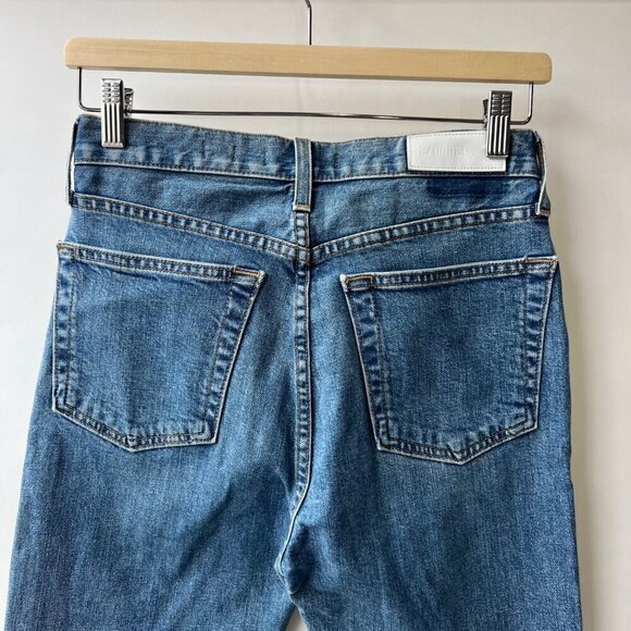 Re/done High rise ankle crop jeans, medium blue, Size 26, L69 - Picture 10 of 13